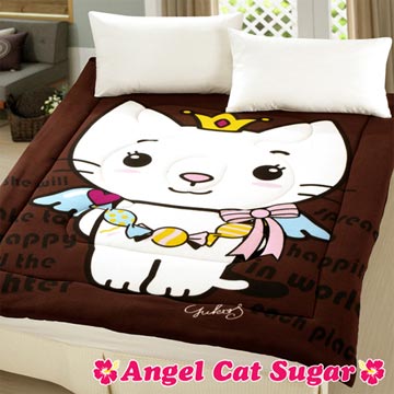 【Angel Cat Sugar】糖果天使貓5x6.5暖暖被(咖啡)