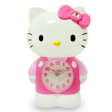 Hello Kitty 立體公仔超靜音貪睡鬧鐘 JM-E899-KT~立體造型。俏皮可愛~