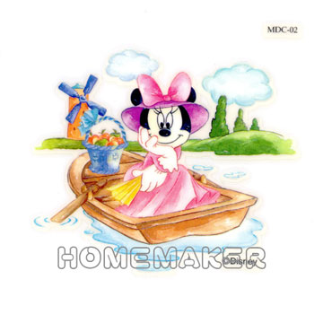 Disney【優雅米妮】浮雕轉印貼紙-MDC02