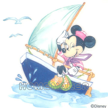 Disney【航海米妮】浮雕轉印貼紙-MDC04