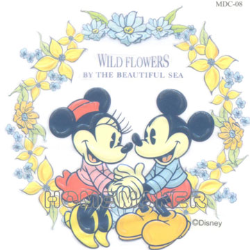 Disney【海洋戀情-米奇與米妮】浮雕轉印貼紙-MDC08