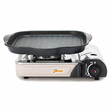 K-ONE卡旺-遠紅外線瓦斯爐K1-1200V + 韓國HANARO火烤兩用方形烤盤