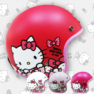 Hello Kitty│點點蝴蝶結│凱蒂貓│復古騎士安全帽│三麗鷗正版授權