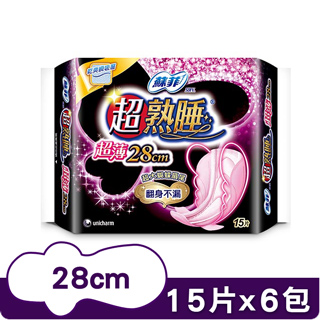 蘇菲 超熟睡超薄瞬吸網層28cm(15片x6包)
