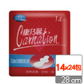 康乃馨-超薄蝶型衛生棉夜用特長(28cm/14片x24包/箱)