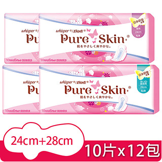 好自在 純肌+絲薄日/夜用28cm(10片x3包)x2入+好自在 純肌貼身日用 24cm (10片x3包)x2入
