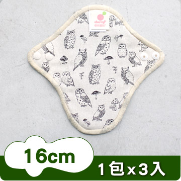 櫻桃蜜貼 彩棉布護墊 16cm透氣護墊X3片