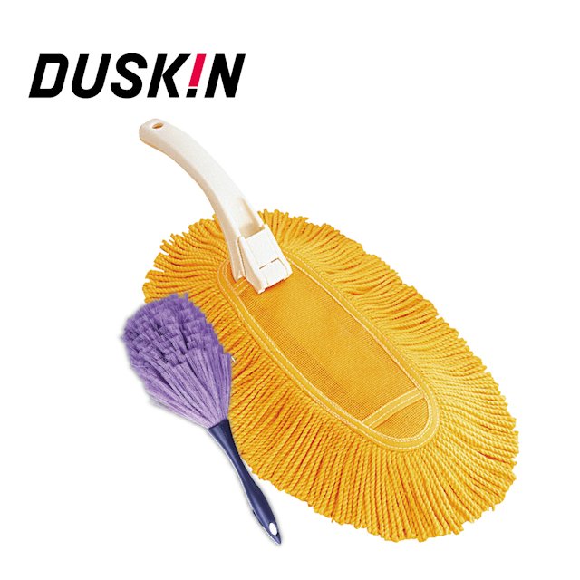 【日本DUSKIN】除塵專家組-除塵乾抹布+防靜電撢子