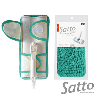 日本山崎satto除塵拖把替換布 湖藍色
