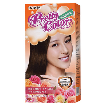 依必朗Pretty Color晶彩泡沫護髮染-咖啡黑