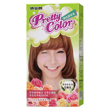 依必朗Pretty Color晶彩泡沫護髮染-亞麻色