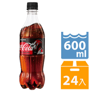 可口可樂 zero 寶特瓶600ml(24入/箱)-漫威英雄版