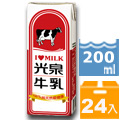 光泉 成份無調整牛奶-全脂乳200ml(24入x2箱)+味丹 青草茶230ml(24入/箱)