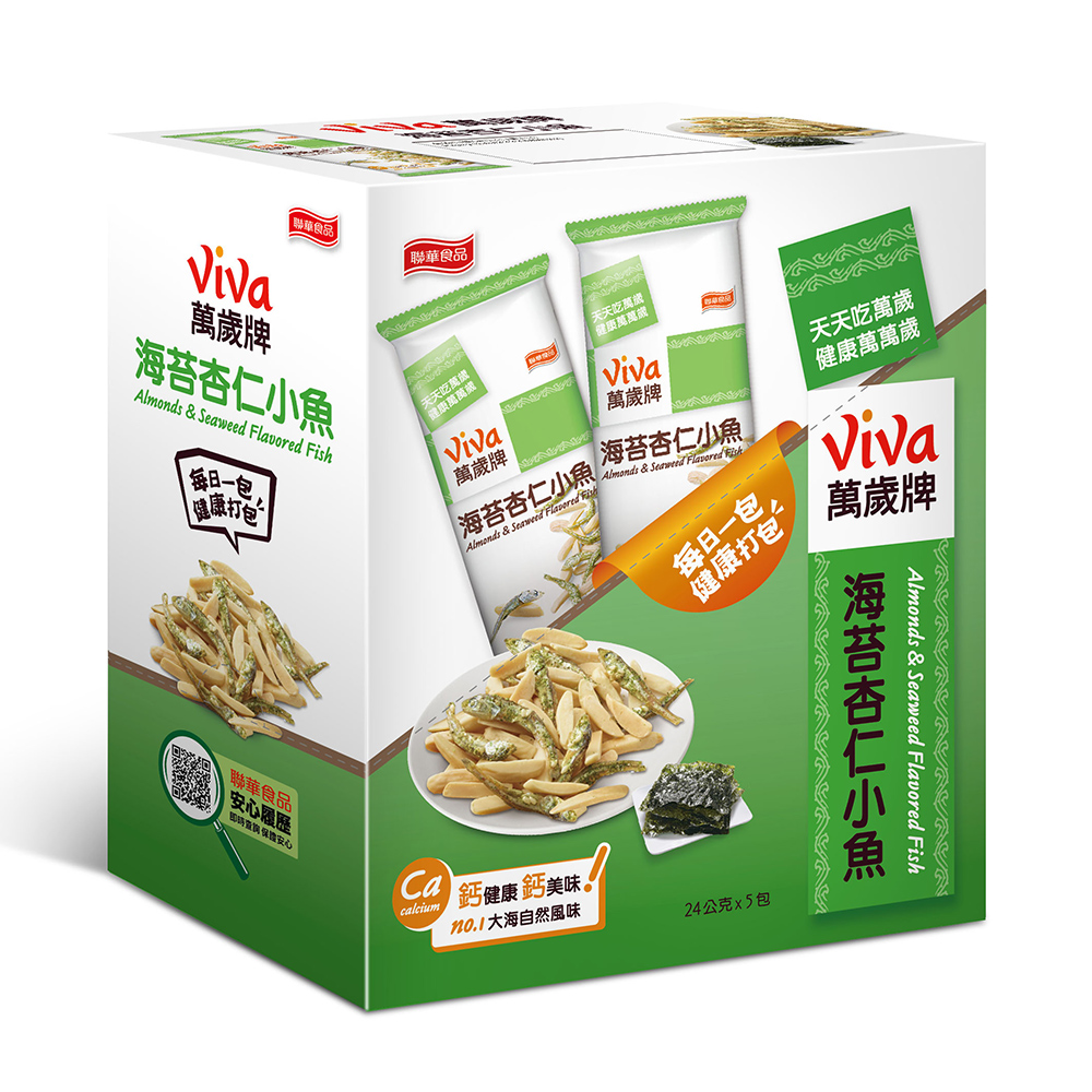 萬歲海苔杏仁小魚24g5包(盒)