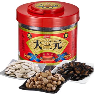 《盛香珍》吉祥大三元禮桶1160g(開心果+南瓜子+甘草瓜子)