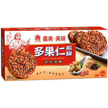 義美美味多果仁煎餅-花生芝麻(160g x5盒)