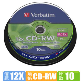 威寶 SERL CD-RW 4X-12X 700MB 桶裝(10片)