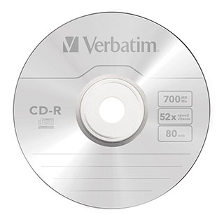 Verbatim威寶 52X CD-R 光碟片 10片布丁盒裝