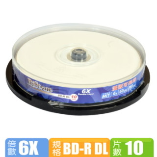 RiStone 日本版 6X BD-R DL 可印片 (10片)