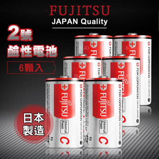 FUJITSU 日本富士通 2號鹼性電池(6顆入)