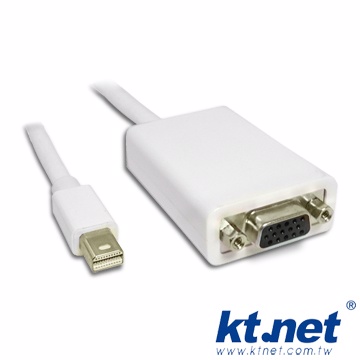 KTNET - mini DisplayPort to VGA adapter cable 轉接線-15cm