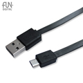 FUNDIGITAL A公對MicroUSB 極薄傳輸線1M-黑