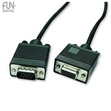 FUNDIGITAL 高級VGA 公對母 顯示器線-1.8M