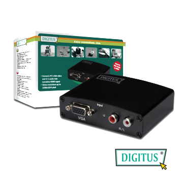 曜兆DIGITUS~DS-40130~ VGA 轉 HDMI轉換器 VGA/Audio