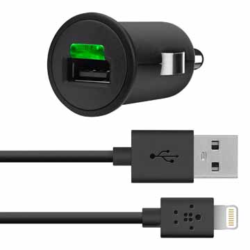 Belkin iPhone5 汽車迷你充電器+轉接線