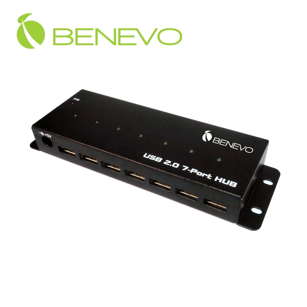 BENEVO UltraUSB 工業級 7埠USB2.0集線器(附3.5A變壓器)