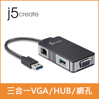 KaiJet j5create USB 3.0 三合一迷你擴充卡(JUA370)