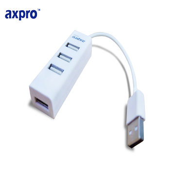 AXPRO華艦 USB2.0 4PORT 疊疊樂集線器 (AXP803) 白色