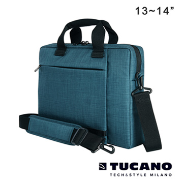 TUCANO SVOLTA 13-14吋都會風尚手提側背包- 藍