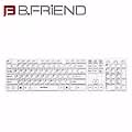 B.FRIEND 三區塊無線鍵盤 2.4G 剪刀腳 白色
