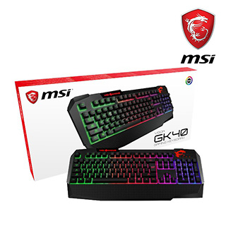 MSI微星Vigor GK40 RGB防潑水電競鍵盤