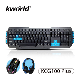 KWorld 廣寰鍵盤滑鼠耳機 超值組合包 藍翼戰鬥版 KCG100 plus