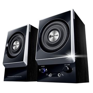 KINYO音樂大師木質立體喇叭★前置耳機麥克風孔★KY-1007