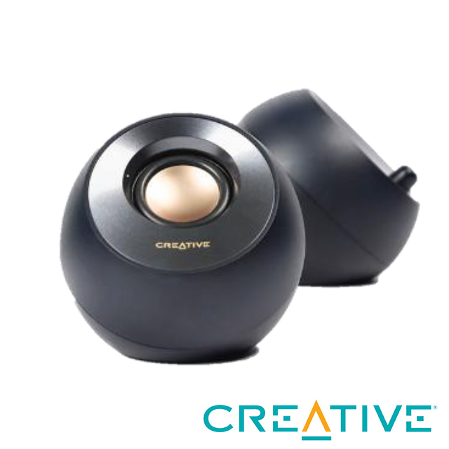 買就送音效卡(市價$1990)CREATIVE Pebble V2 USB-C 桌上型喇叭(黑)