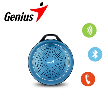 Genius 昆盈 彩色金屬質感藍牙喇叭-海洋藍 (SP-906BT Plus-BL)