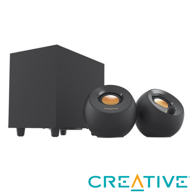 Creative PEBBLE PLUS 重低音 2.1 USB桌面喇叭