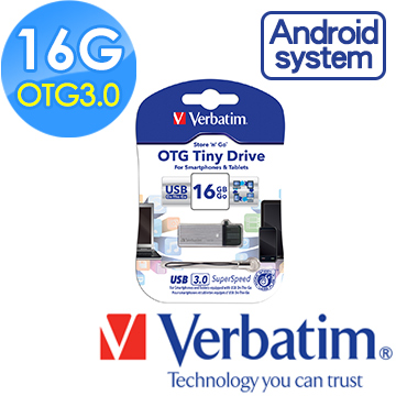 Verbatim 威寶16GB OTG TINY USB3.0手機平板行動裝備隨身碟