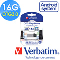 Verbatim 威寶16GB OTG TINY USB3.0手機平板行動裝備隨身碟