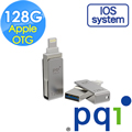 PQI 勁永 Apple OTG USB 3.0 128GB iConnect mini 蘋果專用迷你金屬雙頭碟(鐵灰)