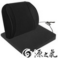 【源之氣】竹炭記憶透氣護腰/斜坡坐墊組合(黑色) RM-9449+RM-9448
