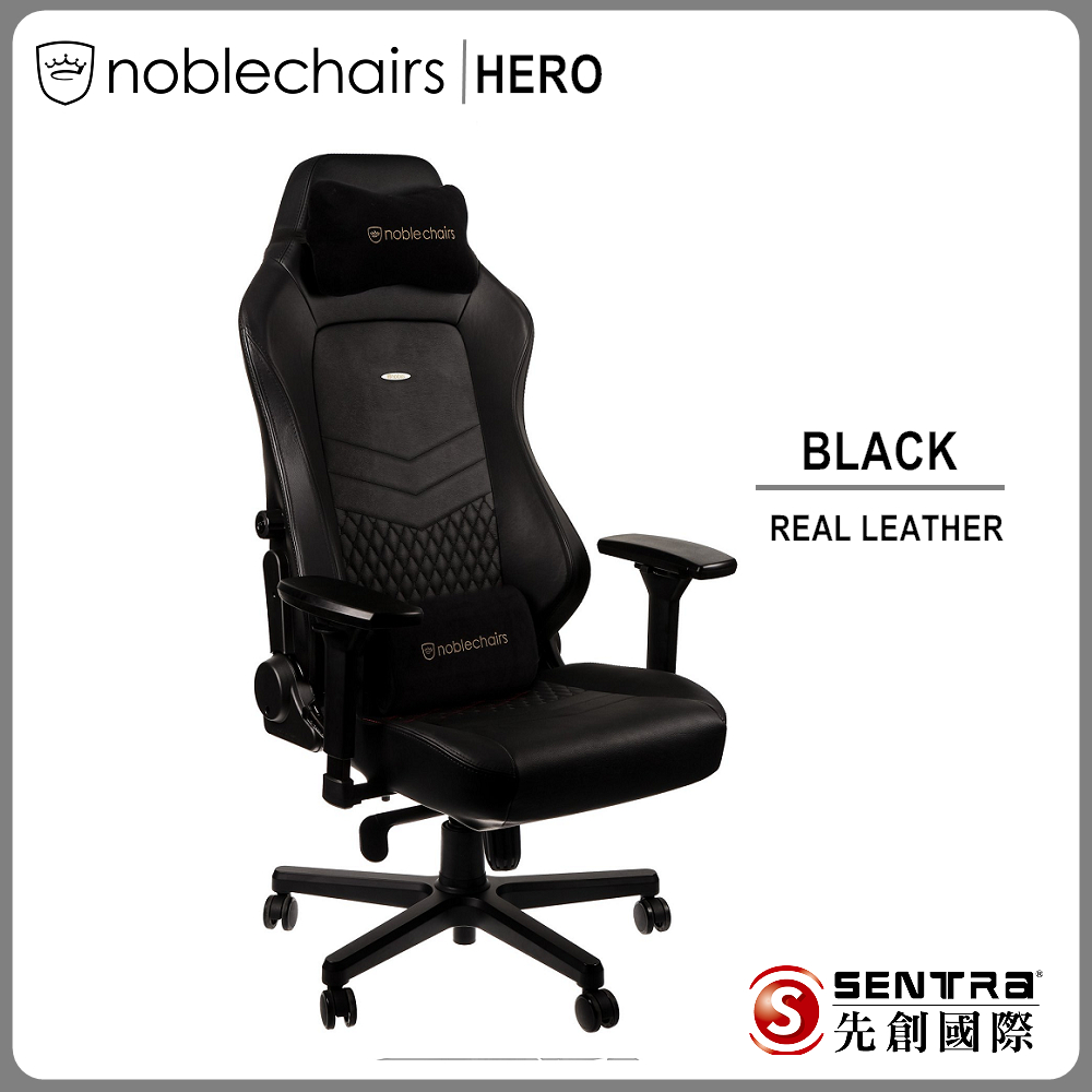 noblechairs HERO 真皮系列電競椅/辦公椅-黑色