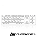 B.Friend BW-1430 有線+藍牙鍵盤-白