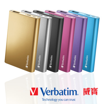 威寶 2.1A 5000mAh 超薄型Slim 鋁合金殼 行動電源 (6色)