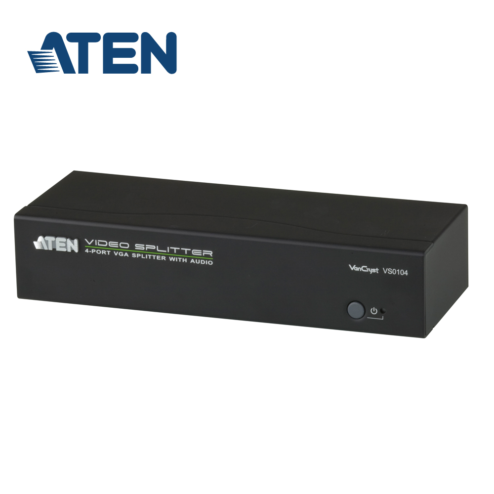 ATEN 4埠 VGA 螢幕分配器 (支援立體音訊)