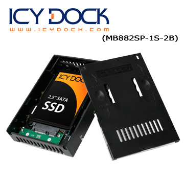 ICY DOCK 2.5吋轉3.5吋SATA/SSD 硬碟轉換盒( MB882SP-1S-2B )
