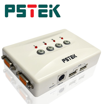 PSTEK 4埠 USB電腦切換器 (CS-104U-W)